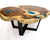 Exotic Round Live Edge Coffee Table with Glowing Resin Living Room Table Dinning Table Home Office Table Center Table Console Table End Table Side Table Home Décor