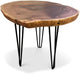 TUZECH Elegant and Durable Live Edge Round Coffee Table Dining Table Center Table Living Room Table Office Table End/Side Table Home Décor