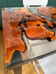 Subtle Look Transparent Epoxy Resin Dining Table Acacia Wood Coffee Table Live Edge Table Living Room Table Console Table Patio Table Kitchen Table Side Table