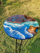 Custom Beach Look Epoxy Resin Round Dining Table Coffee Table Centre Table Live Edge Table Console Table Living Room Table Study Table Patio Table End/Side Table