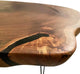 TUZECH Elegant and Durable Live Edge Round Coffee Table Dining Table Center Table Living Room Table Office Table End/Side Table Home Décor