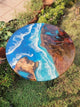 Custom Beach Look Epoxy Resin Round Dining Table Coffee Table Centre Table Live Edge Table Console Table Living Room Table Study Table Patio Table End/Side Table
