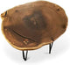 TUZECH Elegant and Durable Live Edge Round Coffee Table Dining Table Center Table Living Room Table Office Table End/Side Table Home Décor
