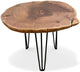 TUZECH Elegant and Durable Live Edge Round Coffee Table Dining Table Center Table Living Room Table Office Table End/Side Table Home Décor