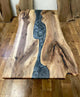 Midnight Mosaic Gray Epoxy Resin Dining Table Coffee Table Live Edge Table Living Room Table Console Table Patio Table Kitchen Table End Table Side Table Home Décor