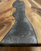Midnight Mosaic Gray Epoxy Resin Dining Table Coffee Table Live Edge Table Living Room Table Console Table Patio Table Kitchen Table End Table Side Table Home Décor
