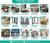 Unique Deep Blue Star and Shell Sea Look Coastal Table Top Dining Table Living Room Stones Table for 2, 4, 6, 8 Coffee Table Side/End Table Patio Table Walnut Table