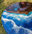 Custom Beach Look Epoxy Resin Round Dining Table Coffee Table Centre Table Live Edge Table Console Table Living Room Table Study Table Patio Table End/Side Table