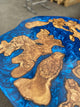 Versatile Multi River Epoxy Resin Round Dining Table Coffee Table Centre Table Live Edge Table Console Table Living Room Table Study Table Patio Table End/Side Table