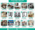 TUZECH Unique Ocean Waves with Shells and Fishes Sky Blue Epoxy Resin Dining Table Console Table Side/End Table Living Room Coastal Table Bar Counter Table Home Décor