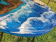 Custom Beach Look Epoxy Resin Round Dining Table Coffee Table Centre Table Live Edge Table Console Table Living Room Table Study Table Patio Table End/Side Table