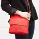 Tuzech Handmade Leather Simple Flap-Over Crossbody Bag with Big Pocket Gift for Women Full Grain, Campus, Weekender