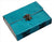 TUZECH Handmade 100% Pure Leather Diary for Office Home Daily Use with C Lock (Ocean Blue, 6x4 INCHES)