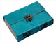 TUZECH Handmade 100% Pure Leather Diary for Office Home Daily Use with C Lock (Ocean Blue, 6x4 INCHES)