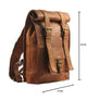 Tuzech Unisex Brown Pure Leather Bag Adjustable Size Casual Use Messenger Satchel Bag Cute Backpack Fits laptop Upto Adjustable Size (21 Inches)-Tuzech store