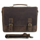 Tuzech Vintage Genuine Leather Tote Briefcase Professional 16'' Laptop Shoulder Messenger Bag with YKK Metal Zippers-Tuzech store