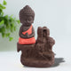 Tuzech Handicraft Ceramic Buddha & Ganesha Smoke Fountain Backflow Incense Holder Home Decor Buddha & Ganesha Statue Gifts Showpieces Multicolor (Set of 2)-Tuzech store