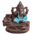 Tuzech Handicraft Ceramic Buddha & Ganesha Smoke Fountain Backflow Incense Holder Home Decor Buddha & Ganesha Statue Gifts Showpieces Multicolor (Set of 2)-Tuzech store