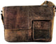 TUZECH Buffalo Leather Distressed Brown Messenger Bag Shoulder Bag laptop bag (15 inches)-Tuzech store