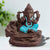 Tuzech Handicraft Ceramic Buddha & Ganesha Smoke Fountain Backflow Incense Holder Home Decor Buddha & Ganesha Statue Gifts Showpieces Multicolor (Set of 2)-Tuzech store