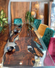 Customized Large Clear EPOXY Table, Resin Dining Table for 2, 4, 6, 8 River Dining Table Top, Wood Epoxy Coffee Table Top, Living Room Table-Tuzech store