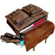 Vintage Retro Buffalo Leather Briefcase Laptop Bag-Tuzech store