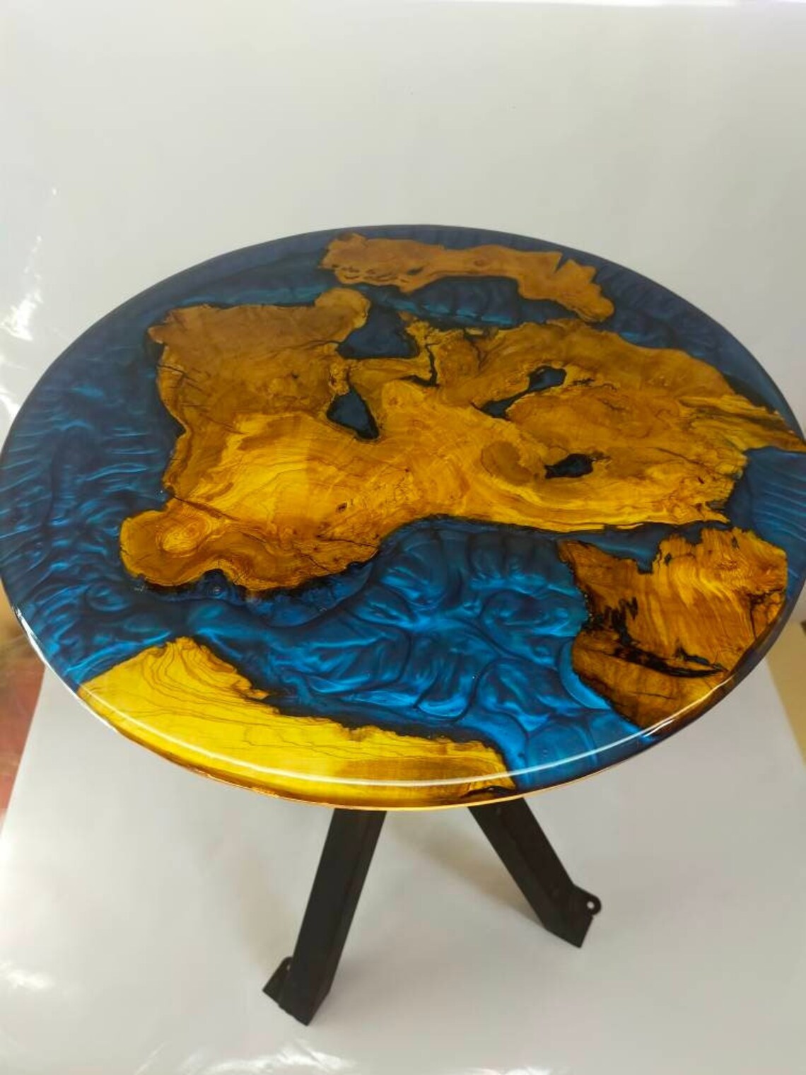 Multi River Epoxy Coffee Table Round Table Table Living Room Table for 2, 4, 6, 8 Dining Table Resin Bar Counter Home Décor Side/End Table