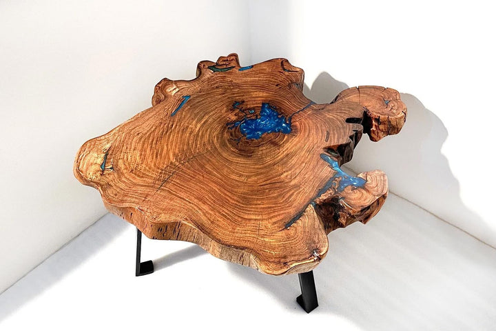 Unique Live Edge Indoor Coffee Table Epoxy Resin Coffee Table Living Room Table Epoxy Table Top Side/End Table Home Décor Patio Table Wall Art