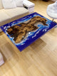 TUZECH Natural Wood Resin Epoxy Blue Classic Island Look with Waves Table Coastal Table Top Dining Table Coffee Table Side/End Table Home Décor