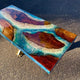 Epoxy Resin Handmade Ocean Island Beach Art Solid Wood Customize Tables