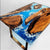 epoxy resin ocean beach art solid wood table customized