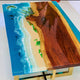 Epoxy Resin Artistic Handmade Ocean Island Beach Art Solid Wooden customize Coffee/Dining Tables for Living/Dining Rooms