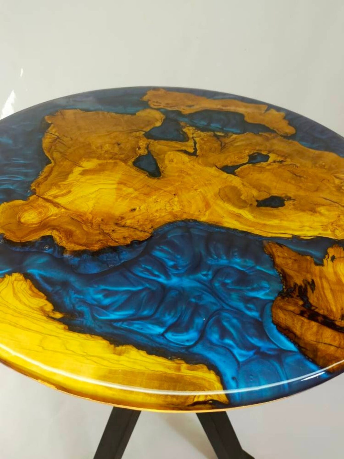 Multi River Epoxy Coffee Table Round Table Table Living Room Table for 2, 4, 6, 8 Dining Table Resin Bar Counter Home Décor Side/End Table