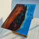 epoxy resin ocean beach solid wooden coffee tables.