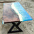 Epoxy Resin Handmade Ocean Island Beach Art Solid Wood Customize Artistic Tables