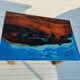 epoxy resin ocean beach solid wooden coffee tables.