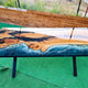 Green Island Ocean Wave Look Epoxy Resin Dining Table Coffee Table End Table Wooden Table Living Room Table Bar Counter Home Décor Side Table top