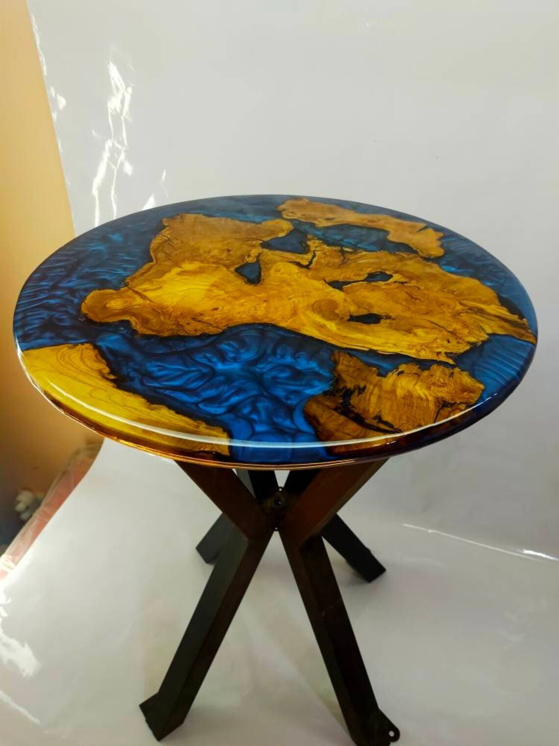 Multi River Epoxy Coffee Table Round Table Table Living Room Table for 2, 4, 6, 8 Dining Table Resin Bar Counter Home Décor Side/End Table