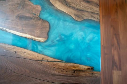 TUZECH Incredible Double River Epoxy Resin Dining Table Coffee Table Living Room Table Console Table Patio Table Conference Table Kitchen Table Bar Counter Table Home Décor