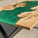 Customized Large Epoxy Table, Green Forest Epoxy Table, Resin Dining Table for 2, 4, 6, 8, Epoxy Coffee Table, Living Room Table, Home décor