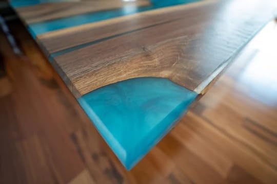 TUZECH Incredible Double River Epoxy Resin Dining Table Coffee Table Living Room Table Console Table Patio Table Conference Table Kitchen Table Bar Counter Table Home Décor