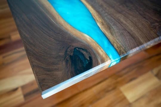 TUZECH Incredible Double River Epoxy Resin Dining Table Coffee Table Living Room Table Console Table Patio Table Conference Table Kitchen Table Bar Counter Table Home Décor