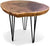 TUZECH Elegant and Durable Live Edge Round Coffee Table Dining Table Center Table Living Room Table Office Table End/Side Table Home Décor