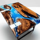epoxy resin ocean beach art solid wood table customized