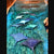Epoxy Resin Artistic Handmade Ocean Island Beach with Shark and Stingrays Art Solid Wood Coffee/Dining Tables for Living/Dining Rooms