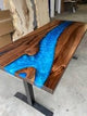 Customized epoxy Resin Solid Wood Opaque Table, Dining Table, Living Room Table, Wooden Epoxy Coffee Table, Side Table