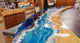 Blue Ocean Look Epoxy Resin Bar Counter Top Dining Table Coffee Table End Table Living Room Table Bar Counter Home Décor Side Table Top Patio Table Conference Table Wall Art