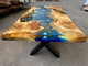 Personalized Large EPOXY Table, Resin Dining Table for 2, 4, 6, 8 River Dining Table Top, Wood Epoxy Coffee Table Top, Living Room Table