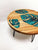 TUZECH Unique Leaf Pattern Epoxy Round Resin Coffee Table Acacia Wood Table Living Room for 2, 4, 6, 8 Side/End Table Patio Table Bar Counter Home Decor