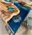 TUZECH Exquisite Ocean Blue Epoxy Resin Dining Table Coffee Table with Stone and Rock Console Table Side/End Table Living Room Coastal Table Bar Counter Table Home Décor